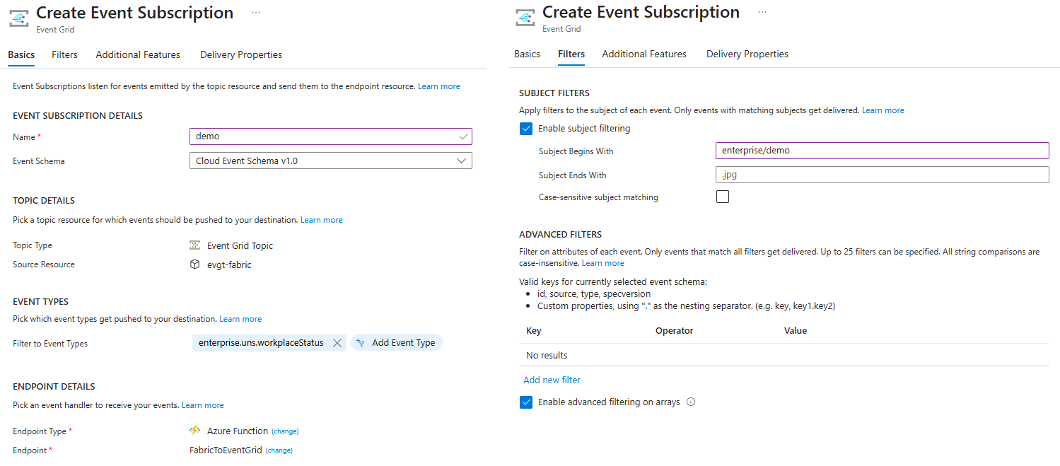 Azure Event Grid - Subscription basics and filters