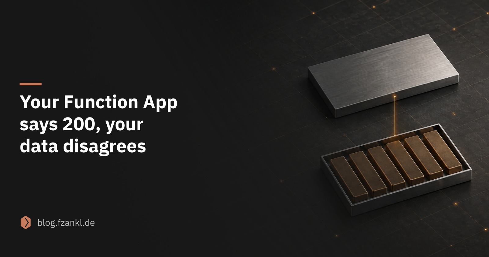 Your Function App says 200, your data disagrees