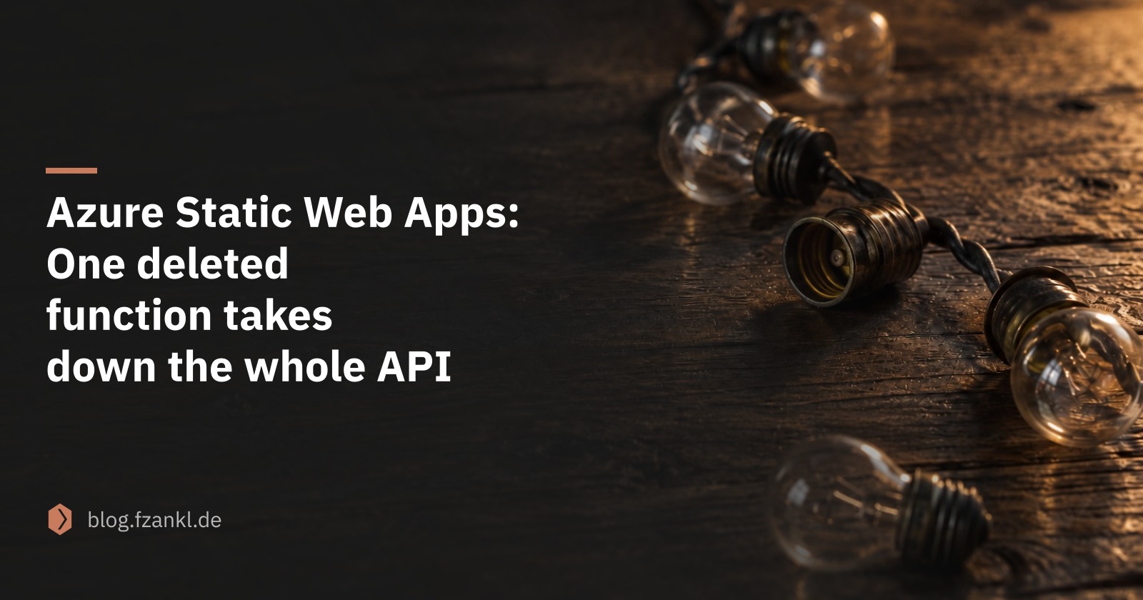Azure Static Web Apps: One deleted function takes down the whole API