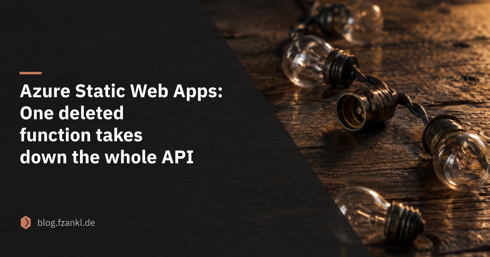 Azure Static Web Apps: One deleted function takes down the whole API